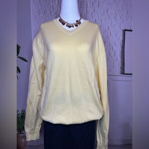 Club Room Cream 100% Cotton Sweater spring yellow men’s XL